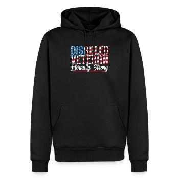 Ancien combattant handicapé militaire soldat de l’armée des États-Unis - Sweat à capuche Premium bio Homme - noir - Devant - Nico (187cm)