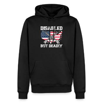 Invalide Veteran Military Soldier Army USA - Männer Premium Bio Hoodie - Schwarz - Vorne - Nico (187cm)