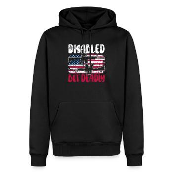Invalide Veteran Military Soldier Army USA - Männer Premium Bio Hoodie - Schwarz - Vorne - Nico (187cm)