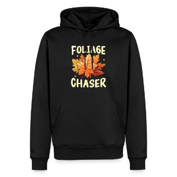 Leaf Peeping Autumn Leaf Peeper Fall Foliage - Men’s Premium Organic Hoodie - black - Front - Nico (187cm)