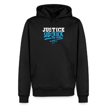 Juristischer Assistent Job Recht Richter im Gerichtssaal - Männer Premium Bio Hoodie - Schwarz - Vorne - Nico (187cm)