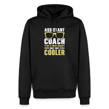 Entraîneur adjoint Entraîneur sportif Entraîneur d’équipe - Sweat à capuche Premium bio Homme - noir - Devant - Nico (187cm)