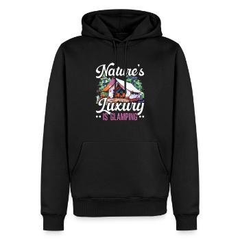 Glamping Camper Nature Camp Tente Happy Glamper - Sweat à capuche Premium bio Homme - noir - Devant - Nico (187cm)