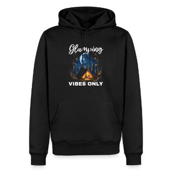 Glamping Camper Nature Camp Tente Happy Glamper - Sweat à capuche Premium bio Homme - noir - Devant - Nico (187cm)