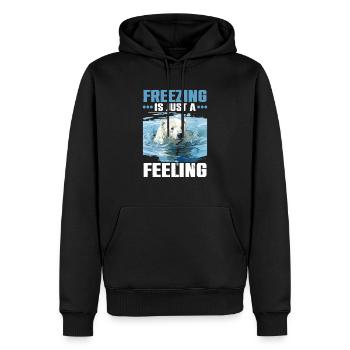 Eisbär Tauchgang Eisiges Wasser Polarer Tauchgang - Männer Premium Bio Hoodie - Schwarz - Vorne - Nico (187cm)