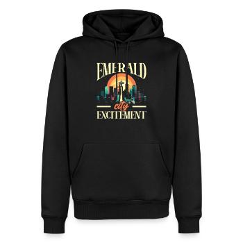 État de Seattle, Washington, États-Unis, États-Unis - Sweat à capuche Premium bio Homme - noir - Devant - Nico (187cm)