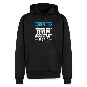 Kieferorthopädischer Assistent Beruf Zahnarzt Zahnarzt - Männer Premium Bio Hoodie - Schwarz - Vorne - Nico (187cm)