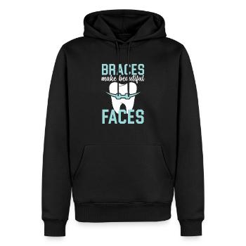 Kieferorthopädischer Assistent Beruf Zahnarzt Zahnarzt - Männer Premium Bio Hoodie - Schwarz - Vorne - Nico (187cm)