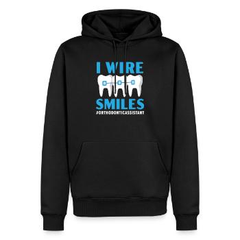 Kieferorthopädischer Assistent Beruf Zahnarzt Zahnarzt - Männer Premium Bio Hoodie - Schwarz - Vorne - Nico (187cm)