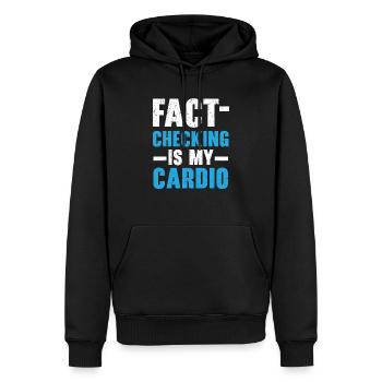 Assistante juridique Profession d’étudiante en droit Parajuriste - Sweat à capuche Premium bio Homme - noir - Devant - Nico (187cm)