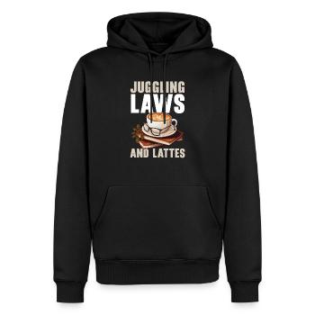 Assistante juridique Profession d’étudiante en droit Parajuriste - Sweat à capuche Premium bio Homme - noir - Devant - Nico (187cm)