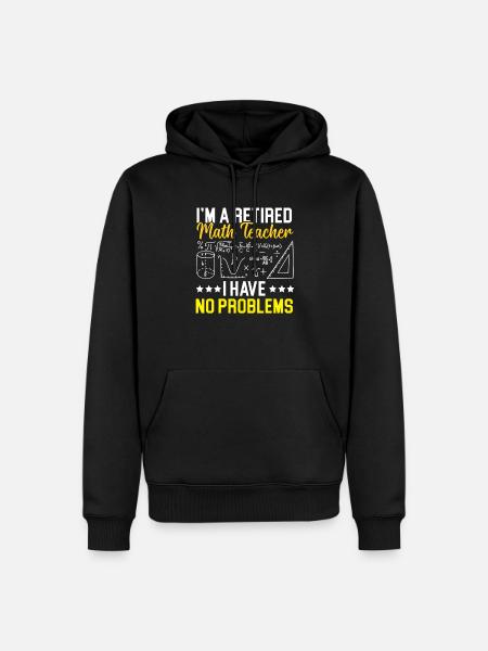 Mathematiklehrer im Ruhestand - Männer Premium Bio Hoodie - Schwarz