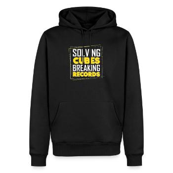 Speed Cuber Puzzle Master Speedcuber Speed Cubing - Men’s Premium Organic Hoodie - black - Front - Nico (187cm)