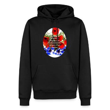 Journée des anciens combattants et du coquelicot - Sweat à capuche Premium bio Homme - noir - Devant - Nico (187cm)