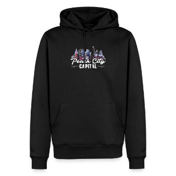 Atlanta City, Georgia, USA, Amerika, Vereinigte Staaten - Männer Premium Bio Hoodie - Schwarz - Vorne - Nico (187cm)
