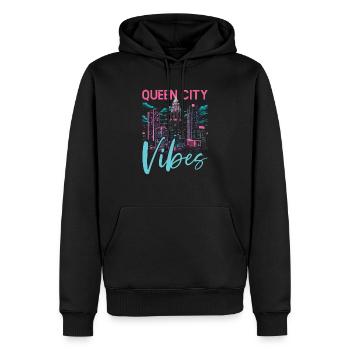 Charlotte, North Carolina, USA, Amerika, Vereinigte Staaten - Männer Premium Bio Hoodie - Schwarz - Vorne - Nico (187cm)
