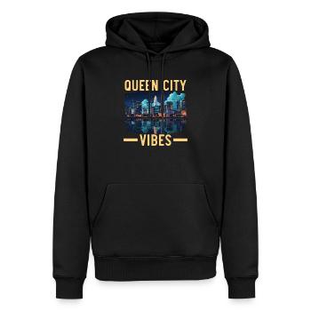 Charlotte, North Carolina, USA, Amerika, Vereinigte Staaten - Männer Premium Bio Hoodie - Schwarz - Vorne - Nico (187cm)