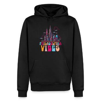 Philadelphia City, Pennsylvania, Vereinigte Staaten - Männer Premium Bio Hoodie - Schwarz - Vorne - Nico (187cm)