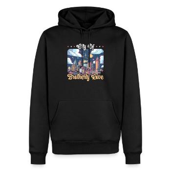 Philadelphia City, Pennsylvania, Vereinigte Staaten - Männer Premium Bio Hoodie - Schwarz - Vorne - Nico (187cm)