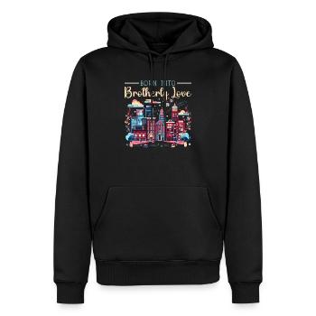 Philadelphia City, Pennsylvania, Vereinigte Staaten - Männer Premium Bio Hoodie - Schwarz - Vorne - Nico (187cm)