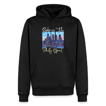 Philadelphia City, Pennsylvania, Vereinigte Staaten - Männer Premium Bio Hoodie - Schwarz - Vorne - Nico (187cm)