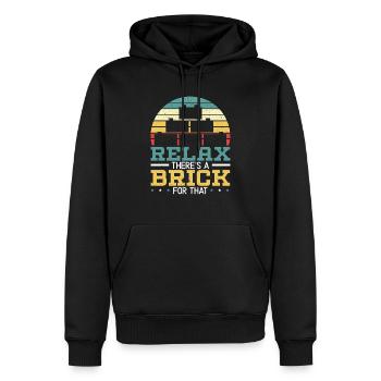 Master Builder Bricks Blocks Play Building Blocks - Men’s Premium Organic Hoodie - black - Front - Nico (187cm)