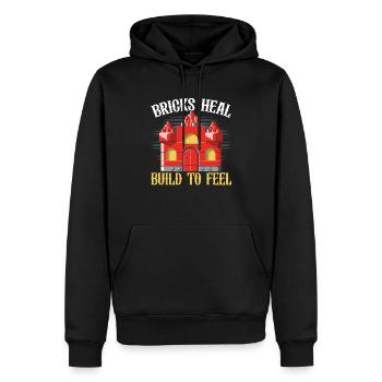 Master Builder Bricks Blocks Play Building Blocks - Men’s Premium Organic Hoodie - black - Front - Nico (187cm)