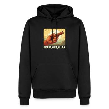 Zigarre Rauchen Tabak Rauch Zigarette Raucher Zigarre - Männer Premium Bio Hoodie - Schwarz - Vorne - Nico (187cm)