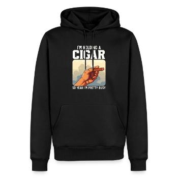 Zigarre Rauchen Tabak Rauch Zigarette Raucher Zigarre - Männer Premium Bio Hoodie - Schwarz - Vorne - Nico (187cm)