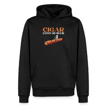 Zigarrenrauchen Tabakrauchen Zigarettenraucher Zigarre - Männer Premium Bio Hoodie - Schwarz - Vorne - Nico (187cm)