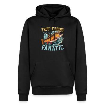 Speckled Trout Fish Fisher Fisherman Fishing - Men’s Premium Organic Hoodie - black - Front - Nico (187cm)
