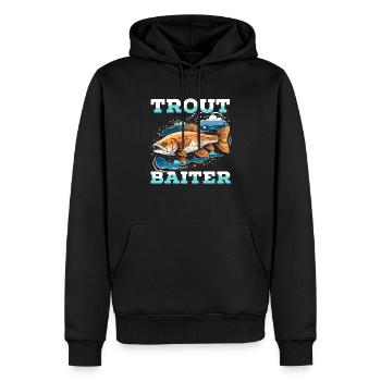 Speckled Trout Fish Fisher Fisherman Fishing - Men’s Premium Organic Hoodie - black - Front - Nico (187cm)