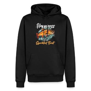 Speckled Trout Fish Fisher Fisherman Fishing - Men’s Premium Organic Hoodie - black - Front - Nico (187cm)