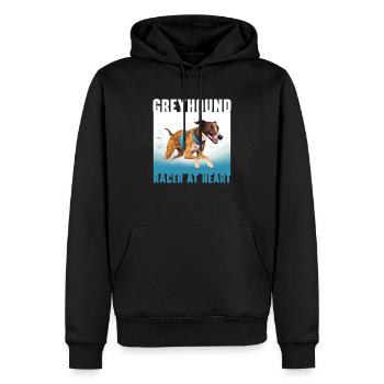Greyhound Racing Dog Race Greyhound Race Propriétaire de lévrier - Sweat à capuche Premium bio Homme - noir - Devant - Nico (187cm)