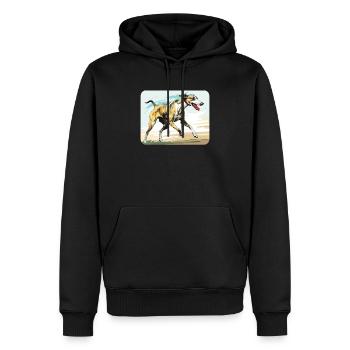 Greyhound Racing Dog Race Greyhound Race Propriétaire de lévrier - Sweat à capuche Premium bio Homme - noir - Devant - Nico (187cm)
