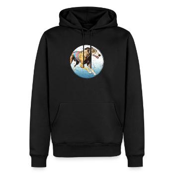 Greyhound Racing Dog Race Greyhound Race Propriétaire de lévrier - Sweat à capuche Premium bio Homme - noir - Devant - Nico (187cm)