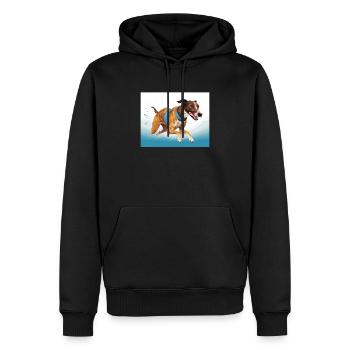 Greyhound Racing Dog Race Greyhound Race Propriétaire de lévrier - Sweat à capuche Premium bio Homme - noir - Devant - Nico (187cm)