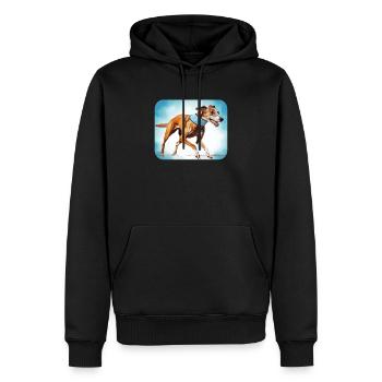 Greyhound Racing Dog Race Greyhound Race Propriétaire de lévrier - Sweat à capuche Premium bio Homme - noir - Devant - Nico (187cm)