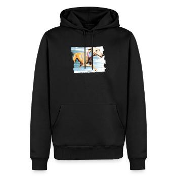 Greyhound Racing Dog Race Greyhound Race Propriétaire de lévrier - Sweat à capuche Premium bio Homme - noir - Devant - Nico (187cm)