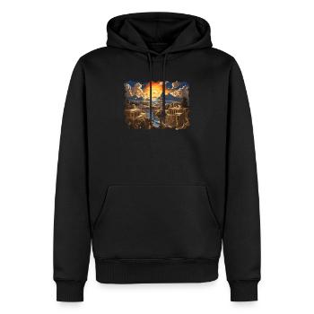 Pompeji Geschichte Reisen Ich liebe das Römische Reich - Männer Premium Bio Hoodie - Schwarz - Vorne - Nico (187cm)