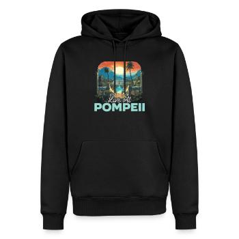 Pompeji Geschichte Reisen Ich liebe das Römische Reich - Männer Premium Bio Hoodie - Schwarz - Vorne - Nico (187cm)