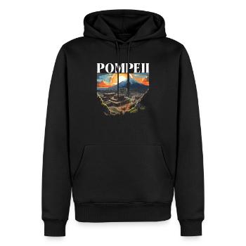 Pompeji Geschichte Reisen Ich liebe das Römische Reich - Männer Premium Bio Hoodie - Schwarz - Vorne - Nico (187cm)