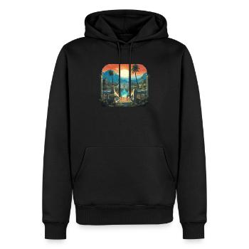 Pompeji Geschichte Reisen Ich liebe das Römische Reich - Männer Premium Bio Hoodie - Schwarz - Vorne - Nico (187cm)