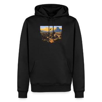 Pompeji Geschichte Reisen Ich liebe das Römische Reich - Männer Premium Bio Hoodie - Schwarz - Vorne - Nico (187cm)