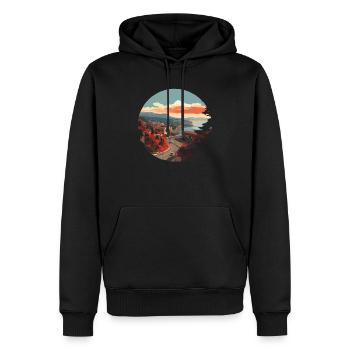 Pompeji Geschichte Reisen Ich liebe das Römische Reich - Männer Premium Bio Hoodie - Schwarz - Vorne - Nico (187cm)