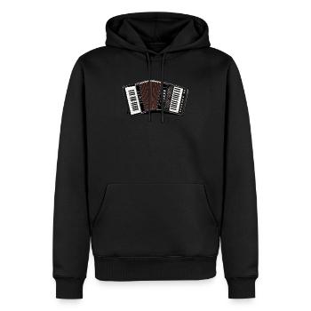 Accordéoniste Instrument de musique Accordéoniste - Sweat à capuche Premium bio Homme - noir - Devant - Nico (187cm)