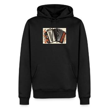 Accordéoniste Instrument de musique Accordéoniste - Sweat à capuche Premium bio Homme - noir - Devant - Nico (187cm)