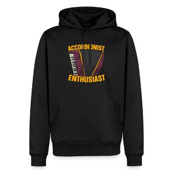 Akkordeonspieler Musikinstrument Akkordeonist - Männer Premium Bio Hoodie - Schwarz - Vorne - Nico (187cm)