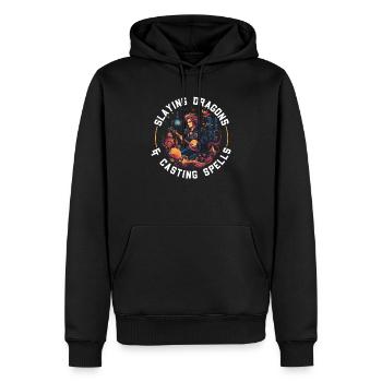GN GN GN Jeu vidéo de rôle en direct - Sweat à capuche Premium bio Homme - noir - Devant - Nico (187cm)