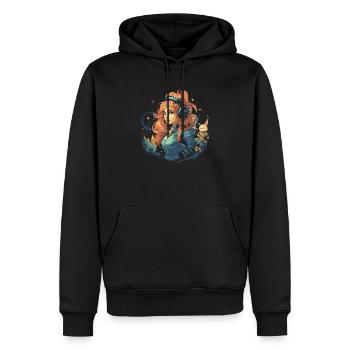 GN GN GN Jeu vidéo de rôle en direct - Sweat à capuche Premium bio Homme - noir - Devant - Nico (187cm)